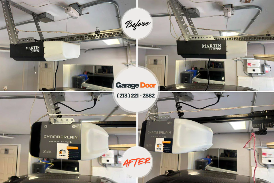 Before and after: garage door repair Wurtsboro, NY
